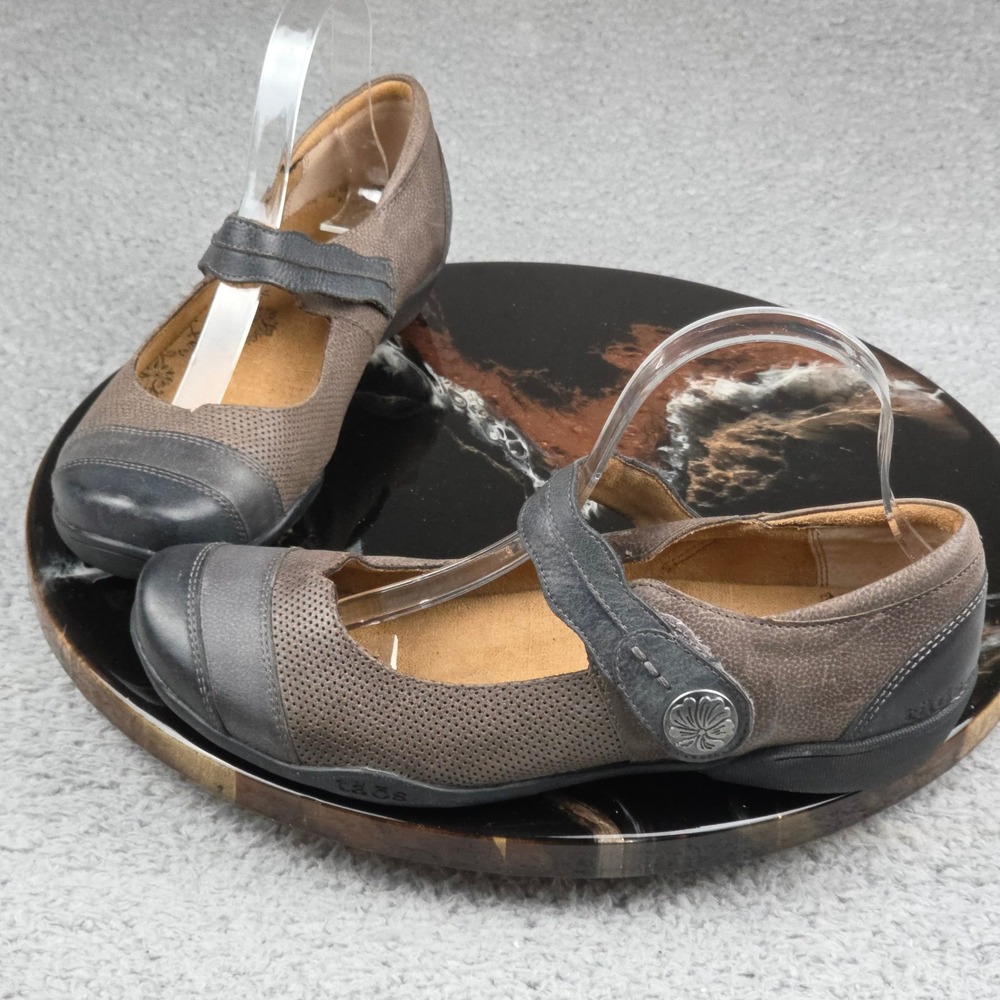 Taos Mary‎ Jane Shoes Women's Size 8.5M Leather Perforated Comfort Casual Brown